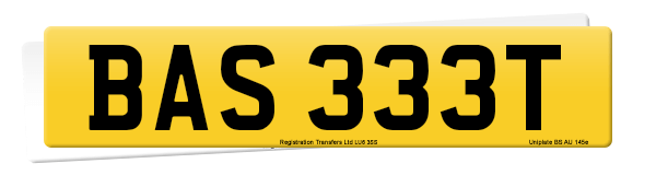 Registration number BAS 333T